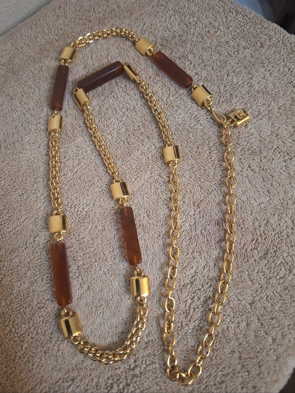 Nice Long Gold Tone Necklace